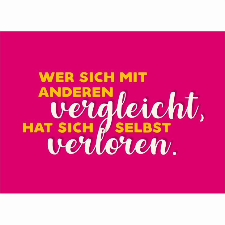 Postkarte "vergleicht verloren"
