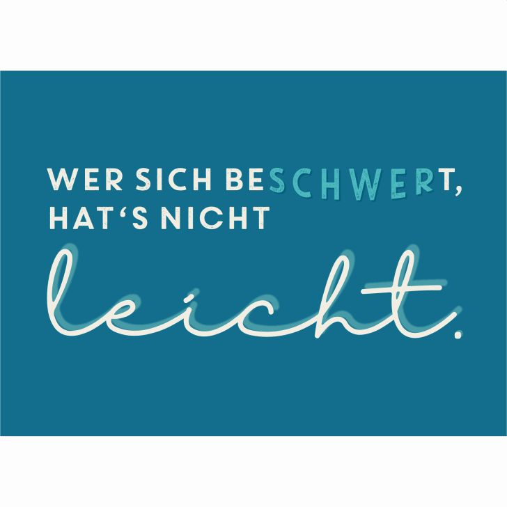 Postkarte "Leicht schwer"