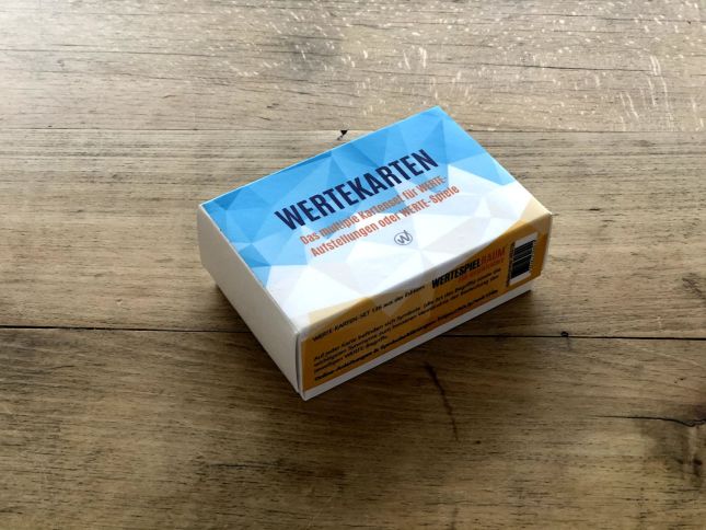 Verpackung Wertekarten